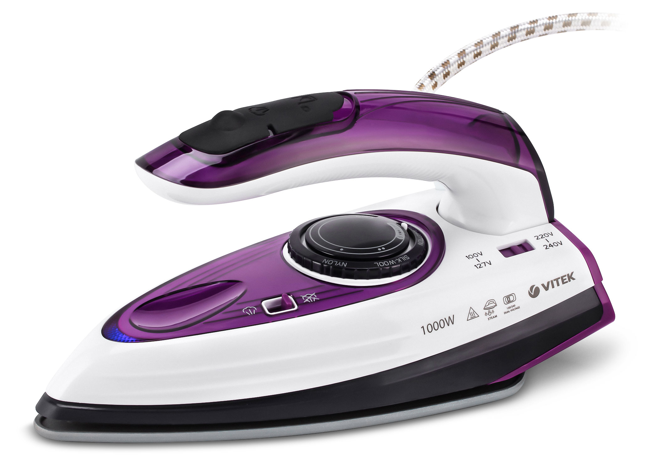 

Утюг Vitek VT-8305 дорожный фиолетово-белый