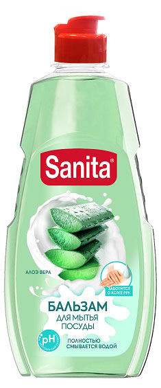 

Бальзам для мытья посуды Sanita Pure Алоэ Вера, 450 г