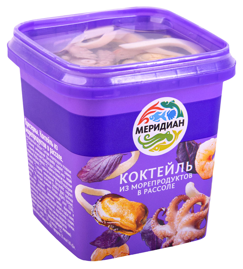 

Коктейль из морепродуктов Меридиан в рассоле, 270 г