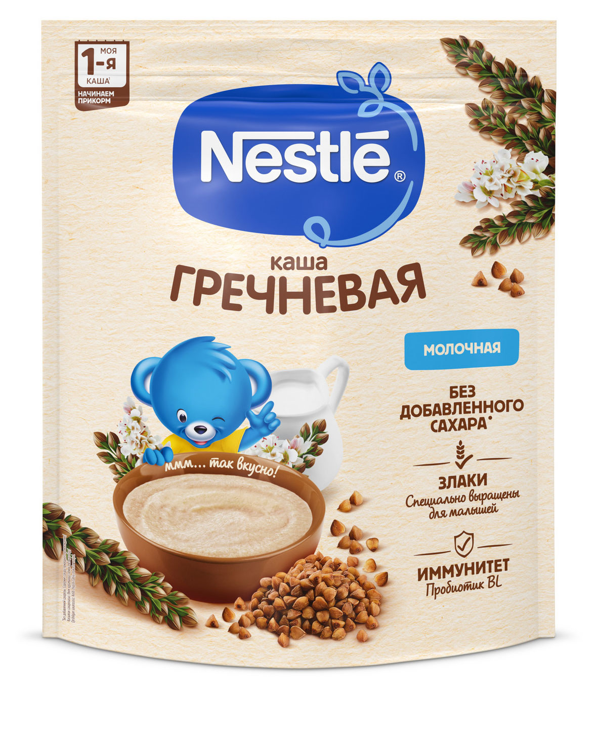 

Каша молочная Nestle гречневая с бифидобактериями BL с 4 мес., 200 г