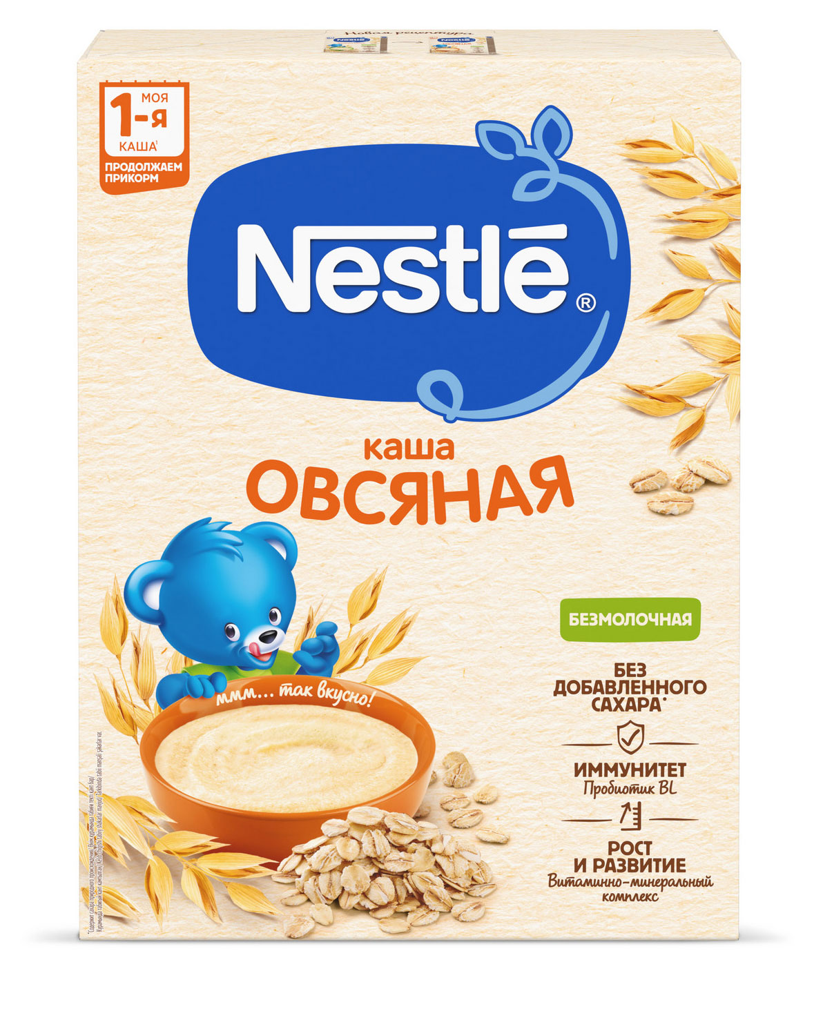 

Каша безмолочная Nestlе овсяная с бифидобактериями BL с 5 мес., 200 г