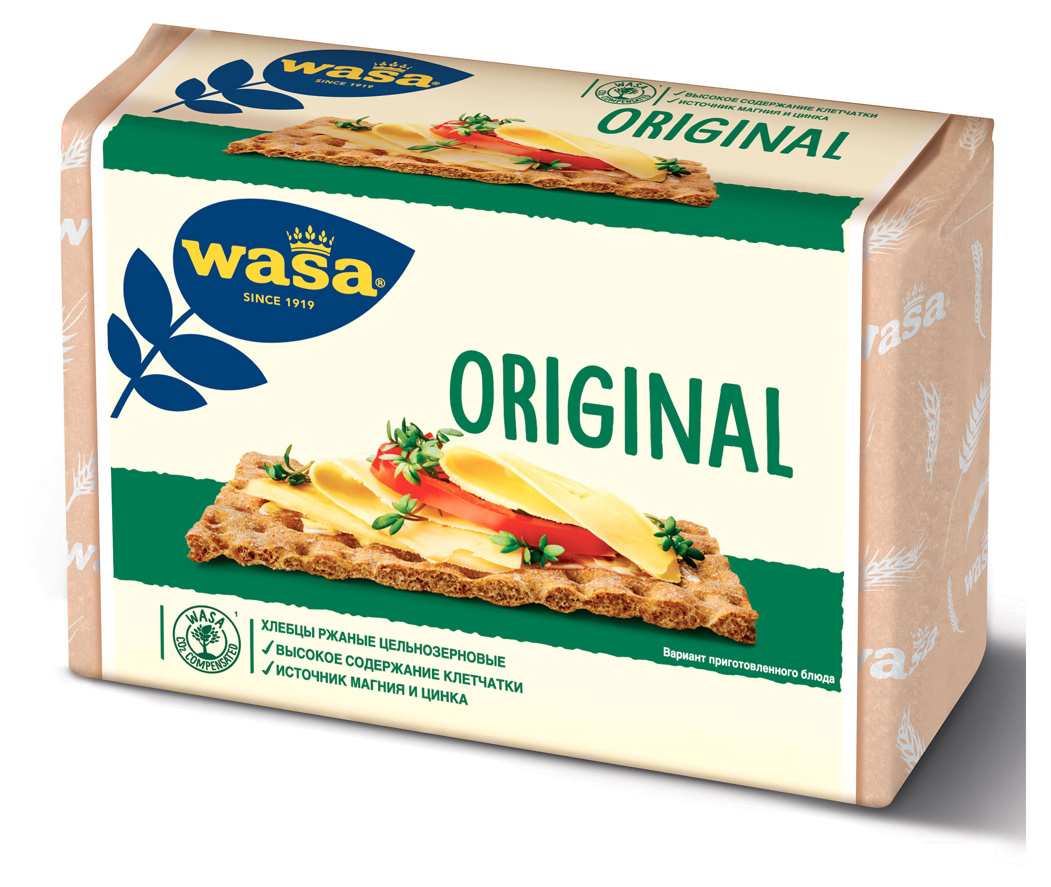 Изображение товара Хлебцы ржаные Wasa Original цельнозерновые, 275 г