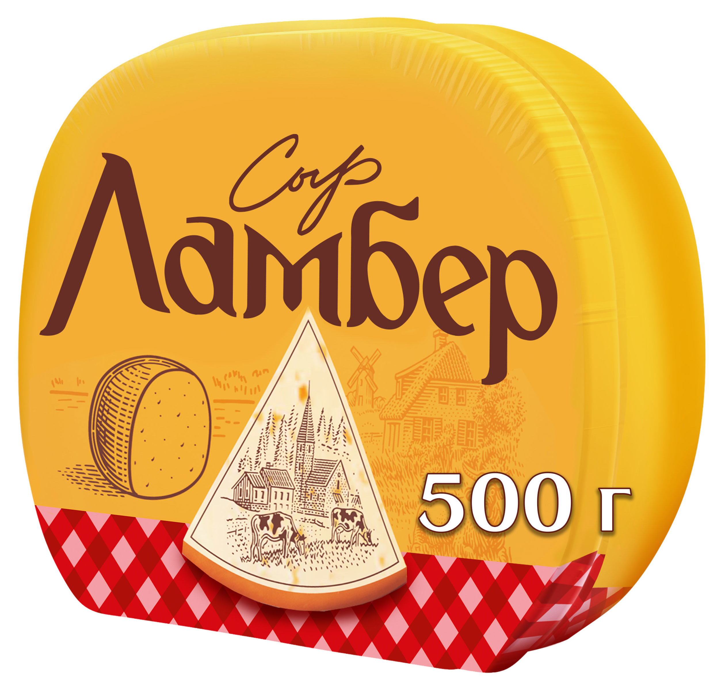 

Сыр полутвердый Ламбер 50% 1/2 шара БЗМЖ, ~ 500 г