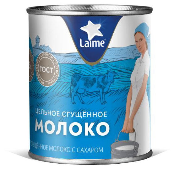 

Молоко сгущенное Laime с сахаром 8,5%, 360 г