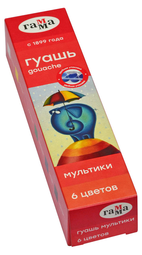 

Гуашь Гамма Мультики 15 мл, 6 цветов
