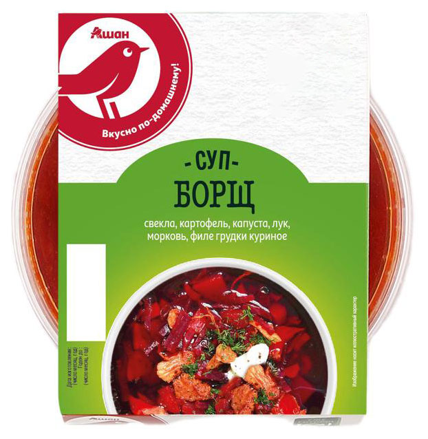 

Борщ АШАН Красная птица с мясом, 300 г