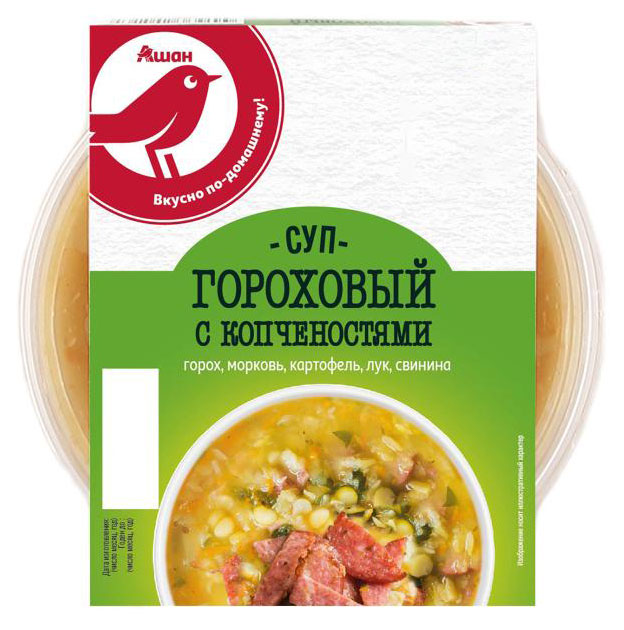 

Суп АШАН Красная птица гороховый, 300 г