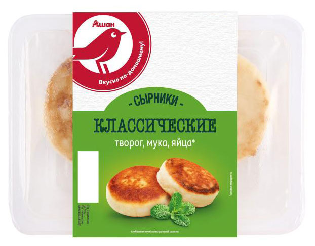 

Сырники АШАН Красная птица классические, 120 г
