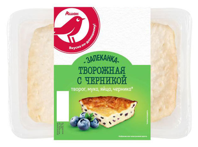 

Запеканка АШАН Красная птица с черникой, 200 г