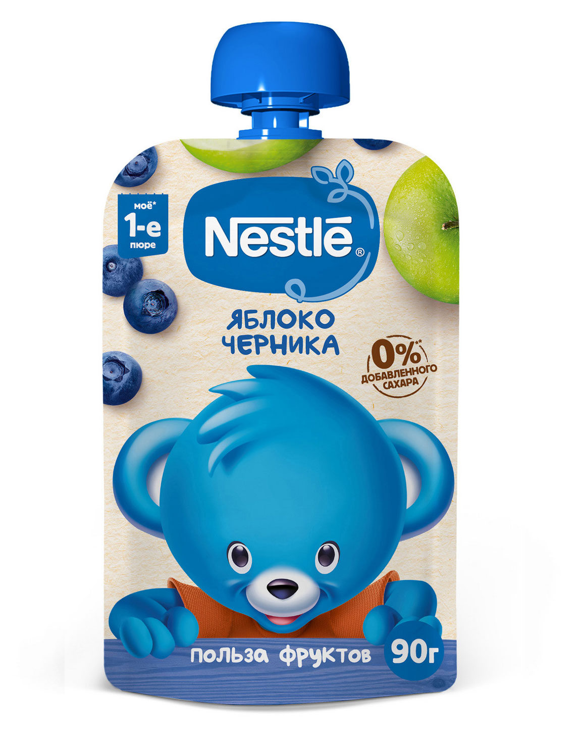 

Пюре Nestlе Яблоко Черника с 5 мес., 90 г