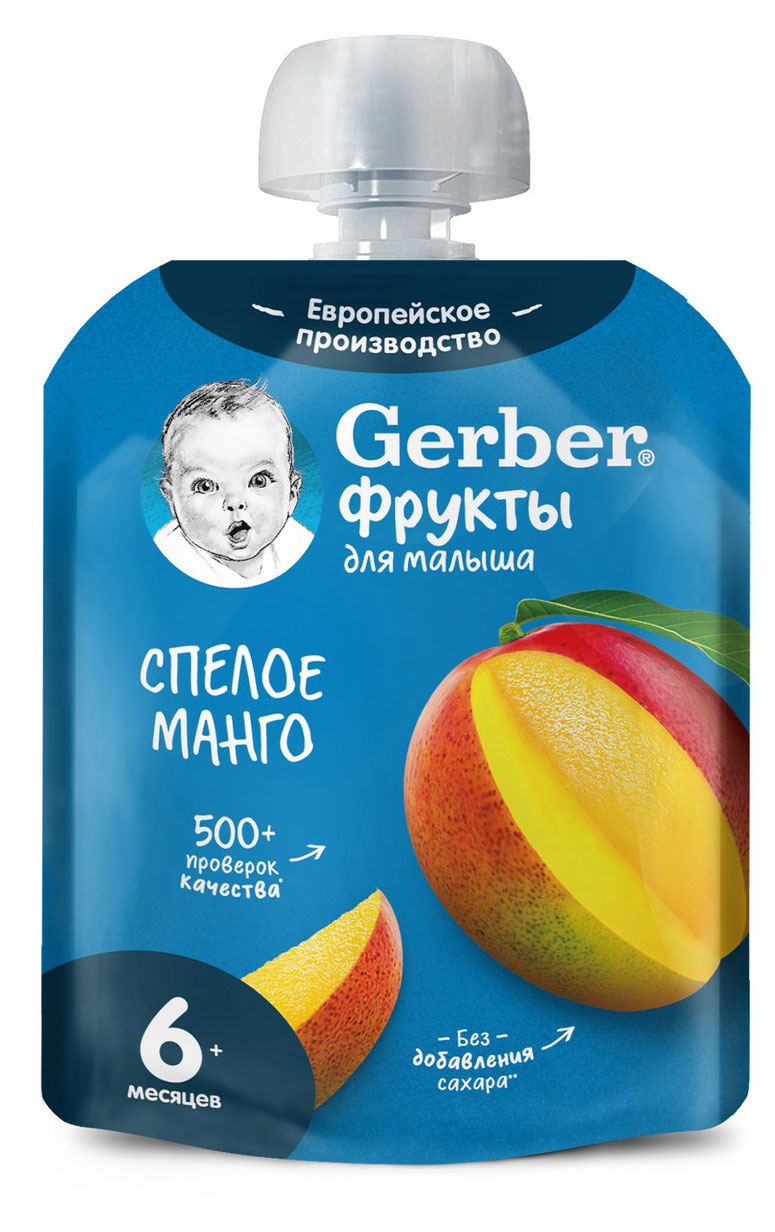 

Пюре фруктовое Gerber Спелое манго с 6 мес., 90 г