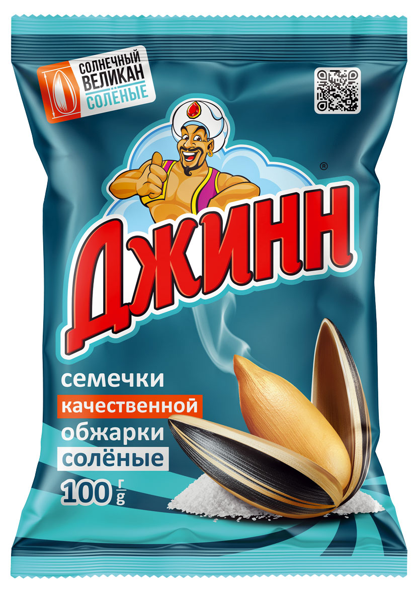

Семечки Джинн Солнечный Великан соленые обжаренные, 100 г