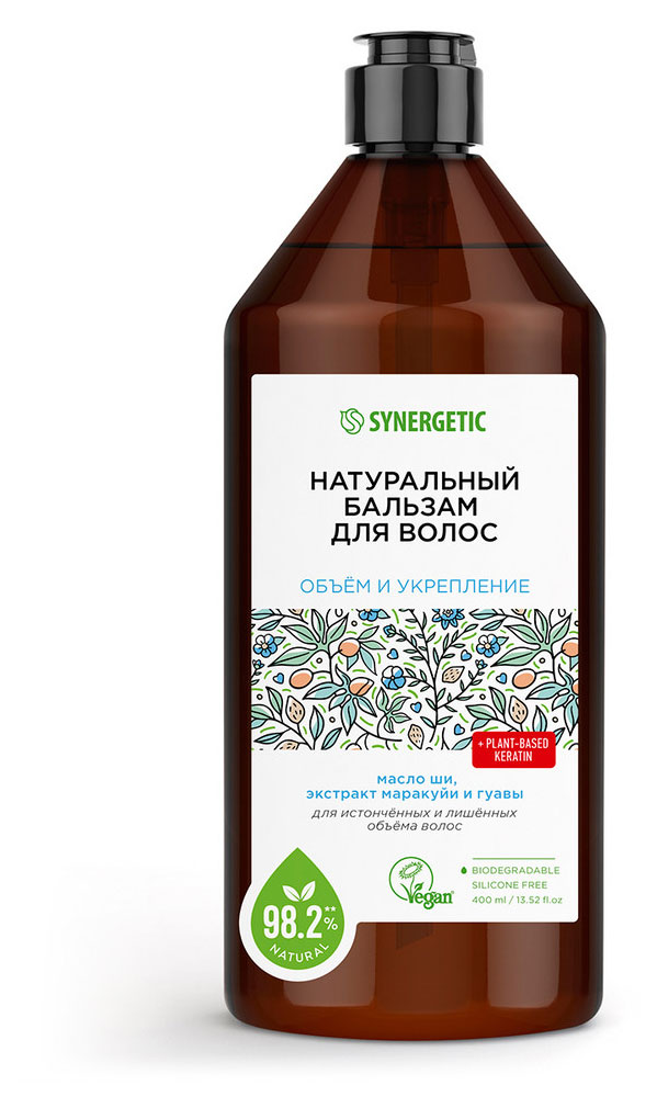 

Бальзам для волос Synergetic Объем и укрепление волос, 400 мл