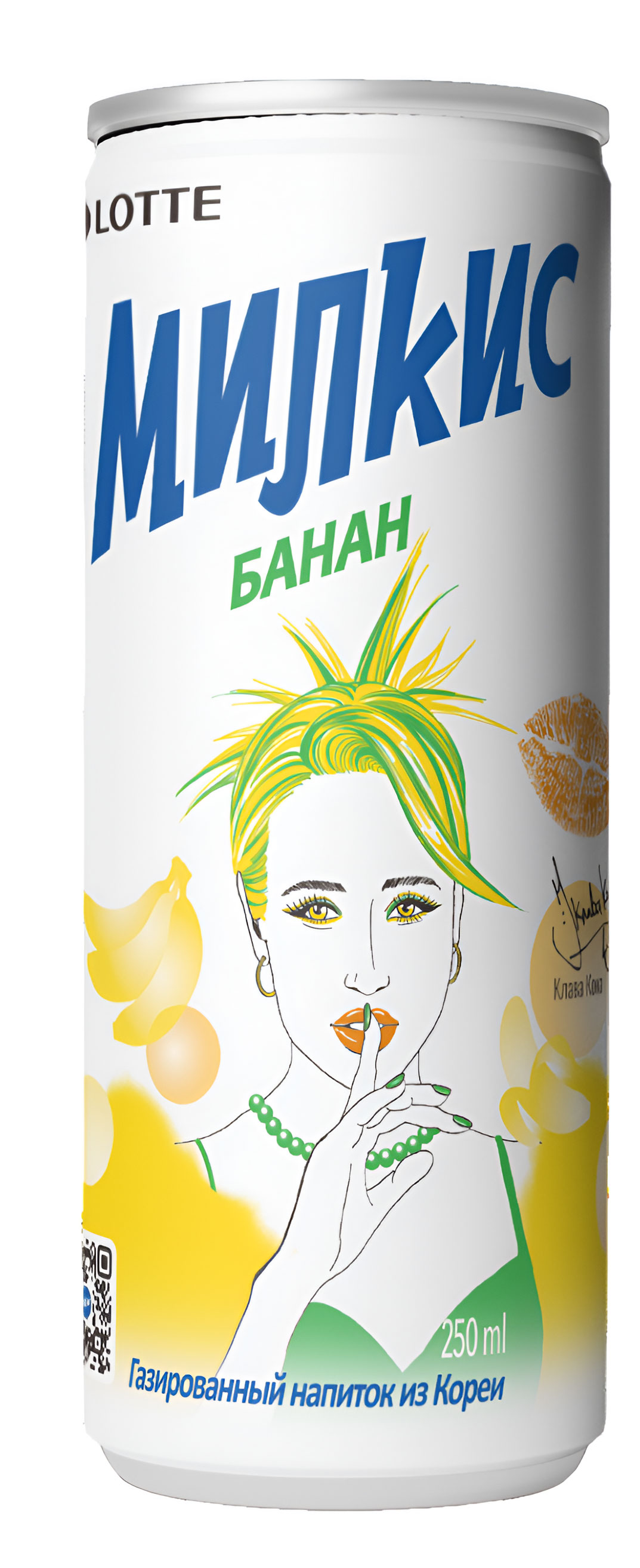 

Напиток газированный Lotte Милкис Банан, 250 мл