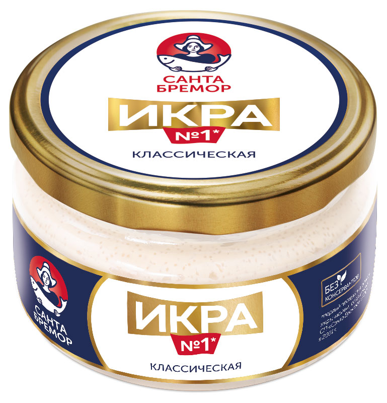 Изображение товара Икра мойвы «Санта Бремор» Икра № 1 классическая, 180 г