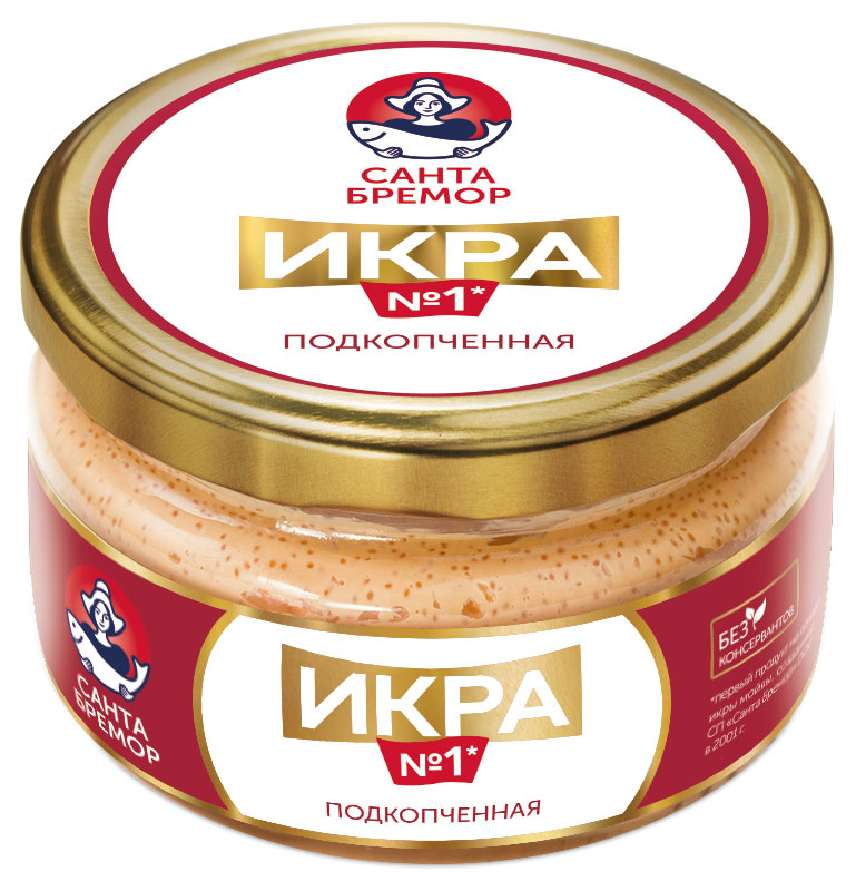 

Икра мойвы Санта Бремор Икра 1 подкопченная, 180 г