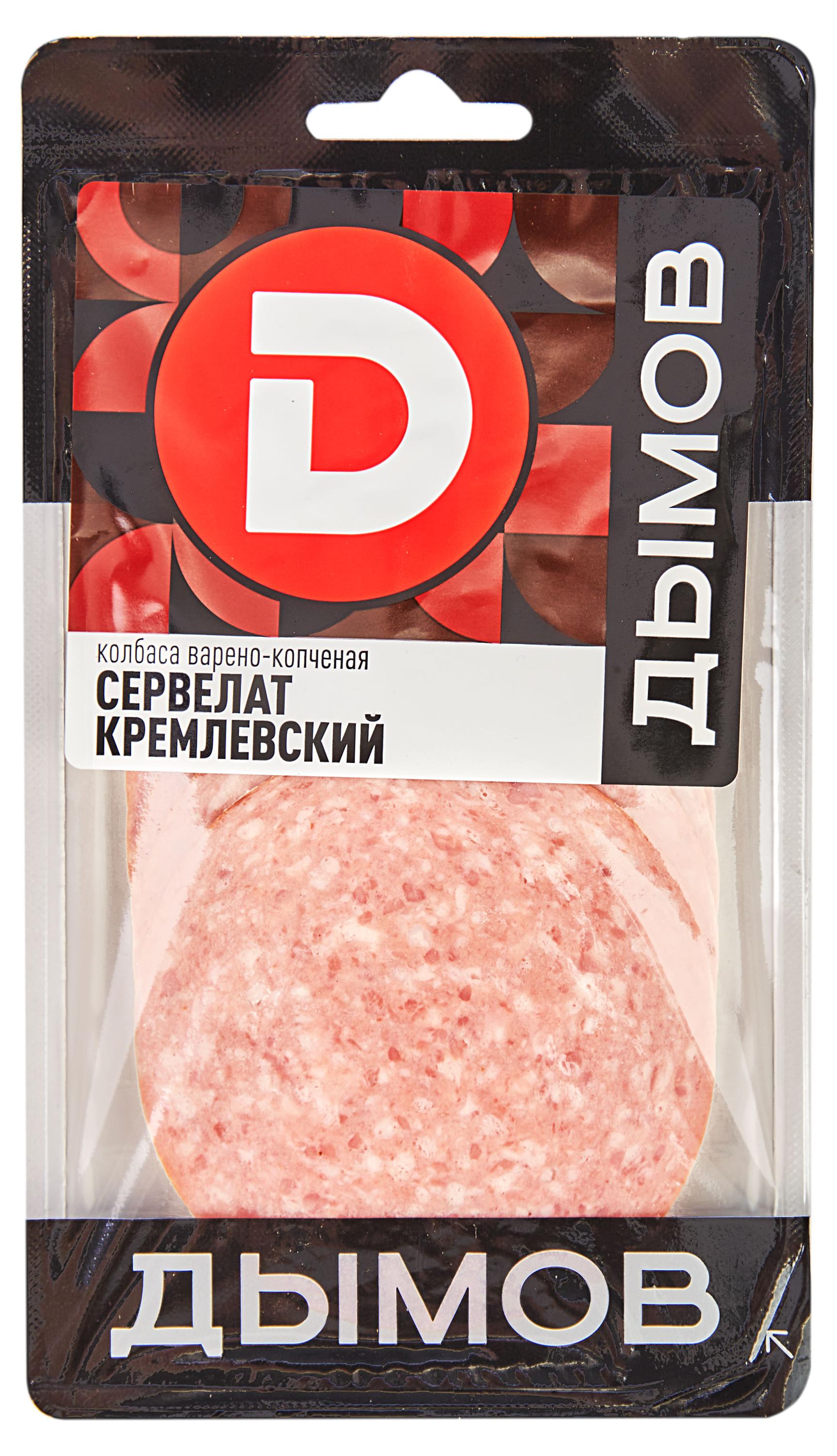 

Колбаса ДЫМОВ Сервелат Кремлевский варено-копченый нарезка, 110 г