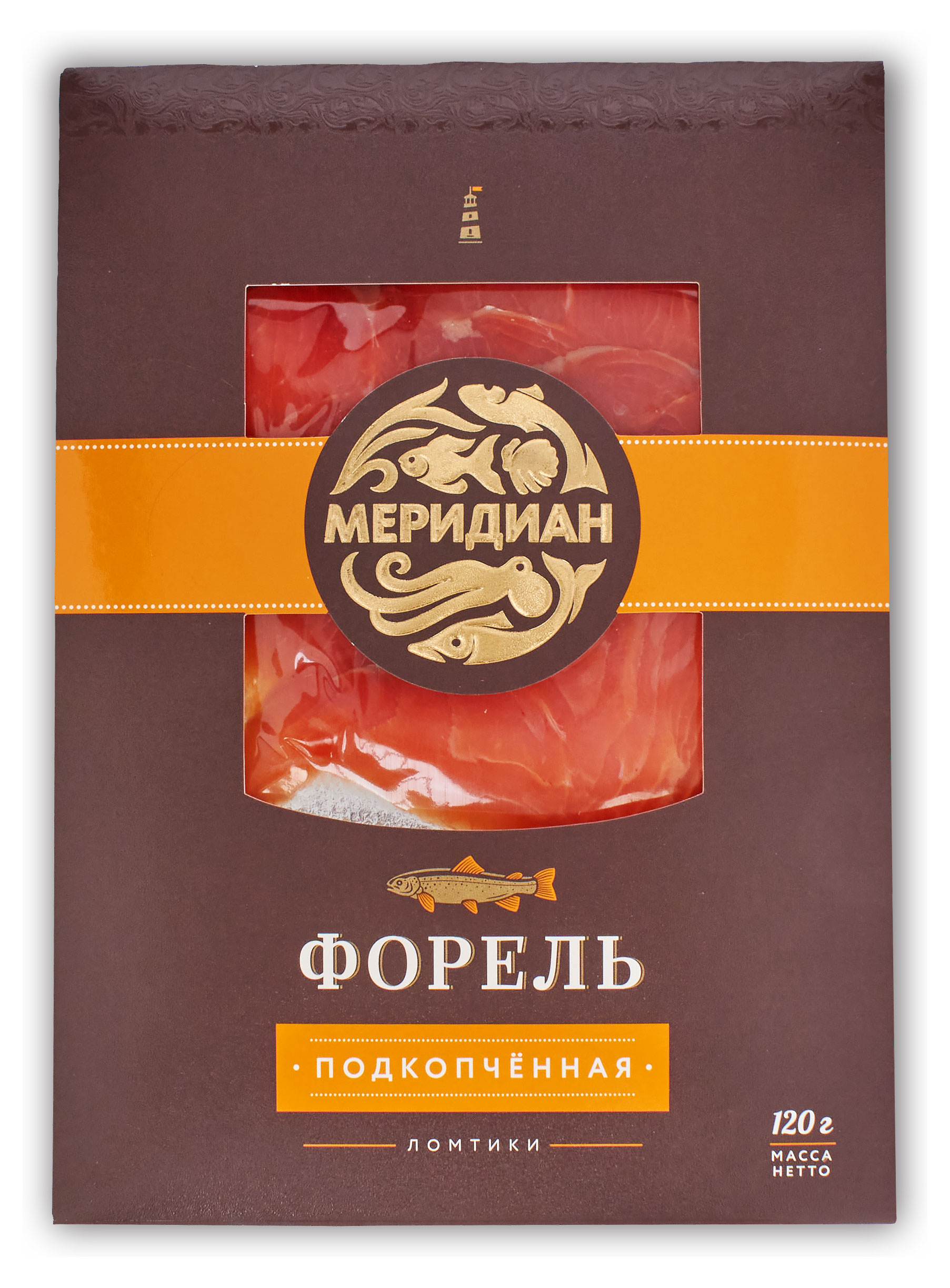 

Форель Меридиан подкопченная филе-ломтики, 120 г