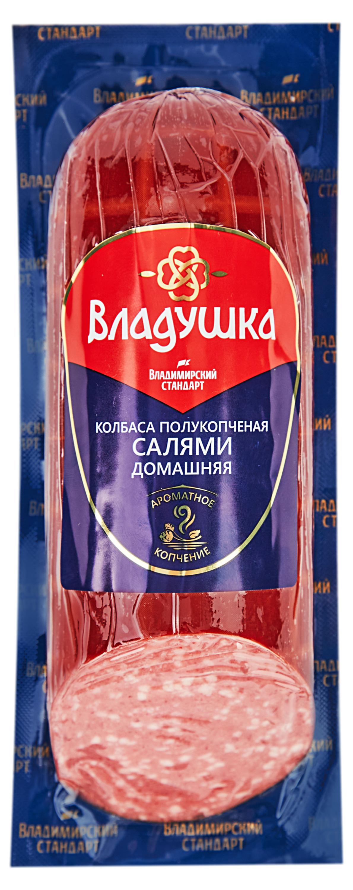 

Колбаса полукопченая Владимирский стандарт Салями Домашняя, 350 г