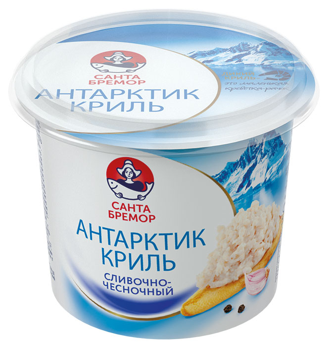 Изображение товара Паста из морепродуктов «Санта Бремор» Антарктик-Криль сливочно-чесночный, 150 г