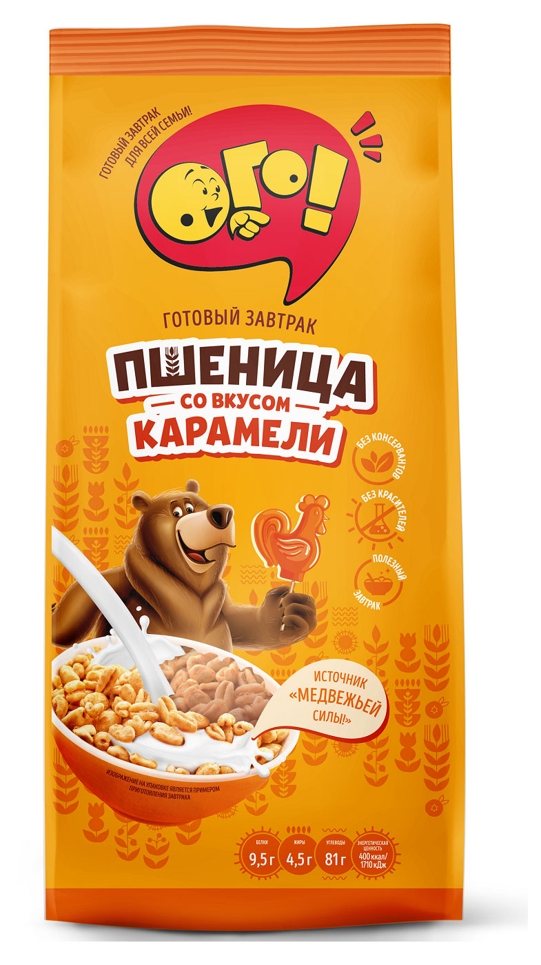 

Сухой завтрак ОГО! пшеница со вкусом карамели, 150 г