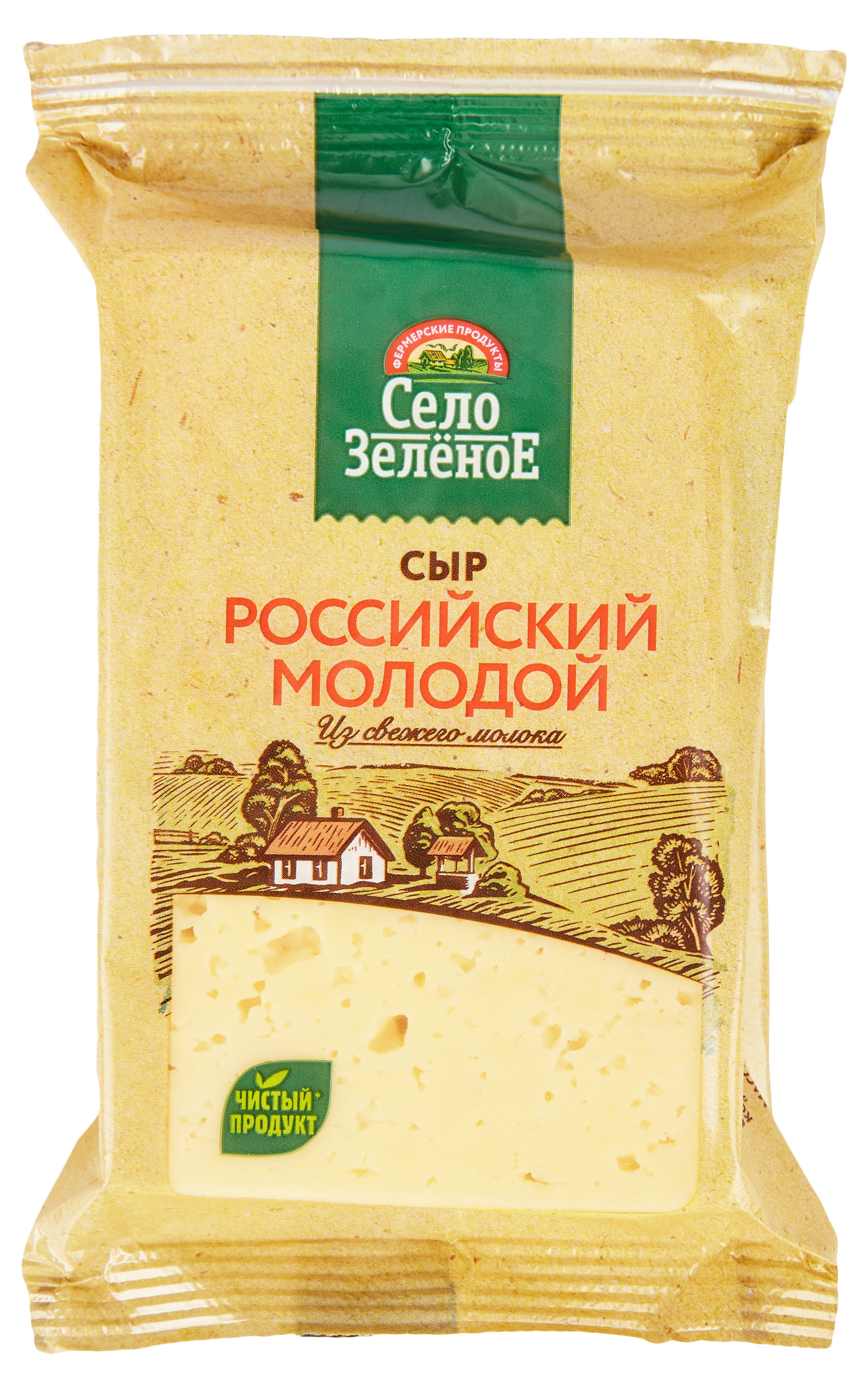 

Сыр полутвердый Российский Село Зеленое 50% БЗМЖ, 200 г