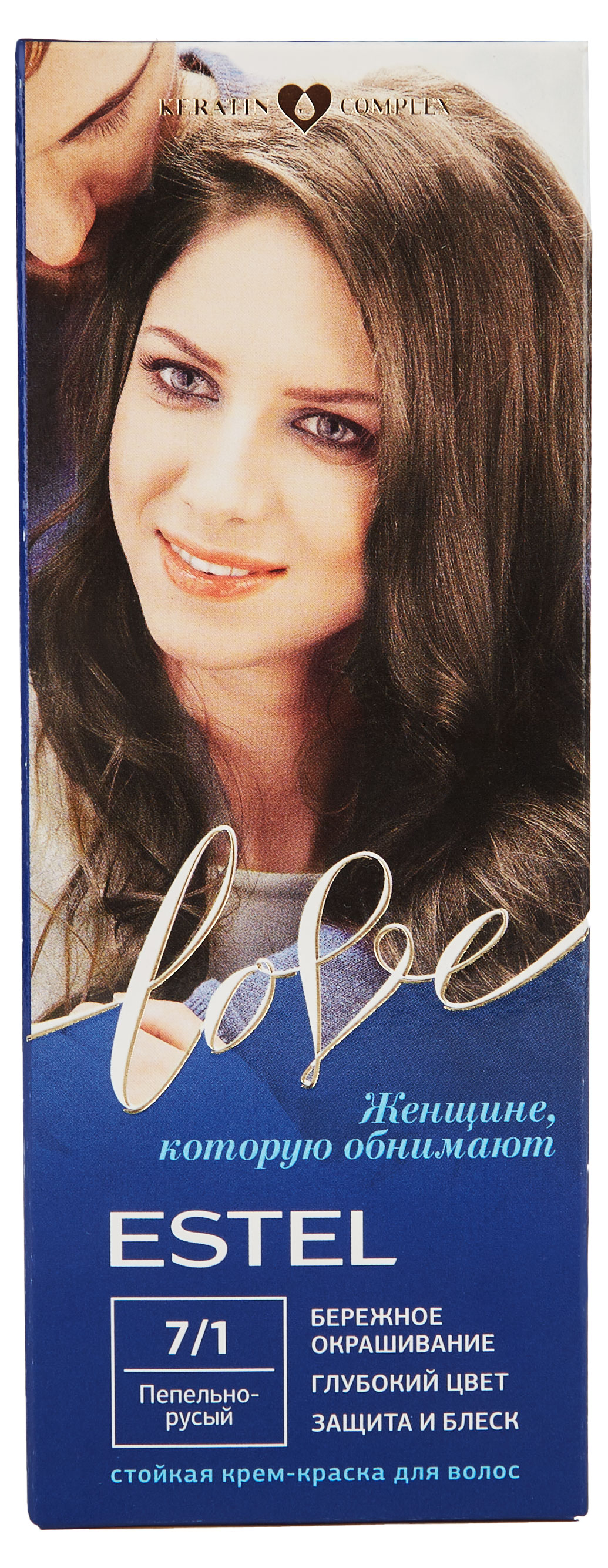 

Крем-краска для волос Estel Love 7/1 Пепельно-русый, 115 мл