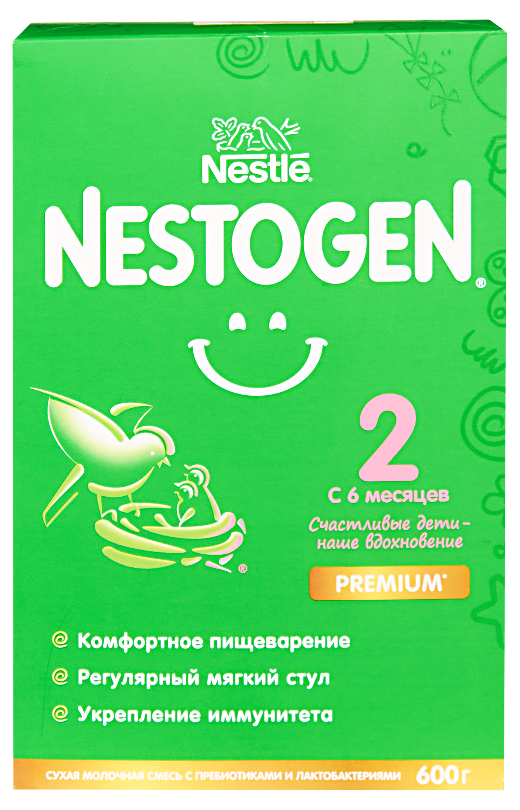 

Смесь сухая молочная Nestogen 2 для регулярного мягкого стула с 6 мес. БЗМЖ, 600 г