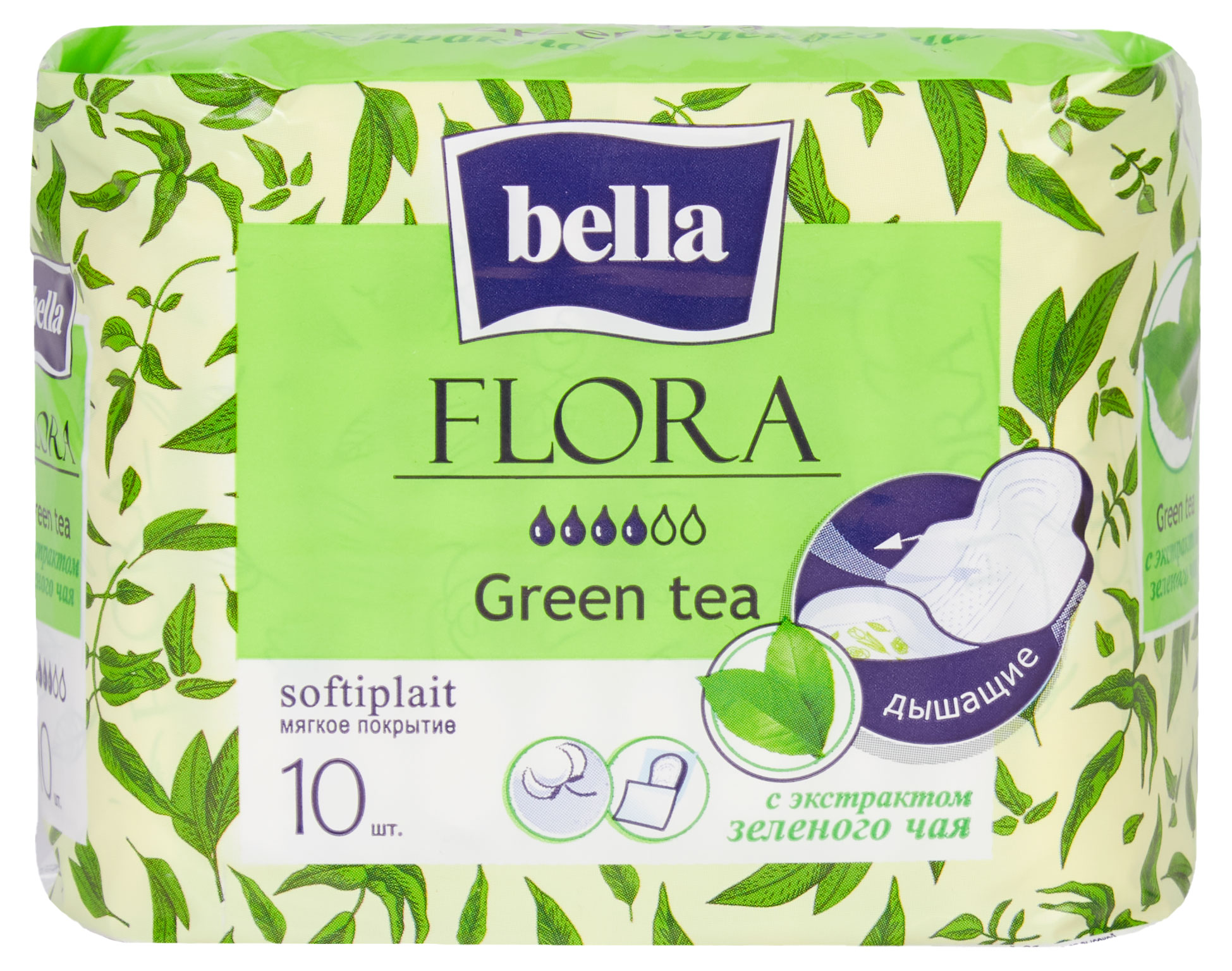 

Прокладки гигиенические Bella Flora Зеленый чай, 10 шт