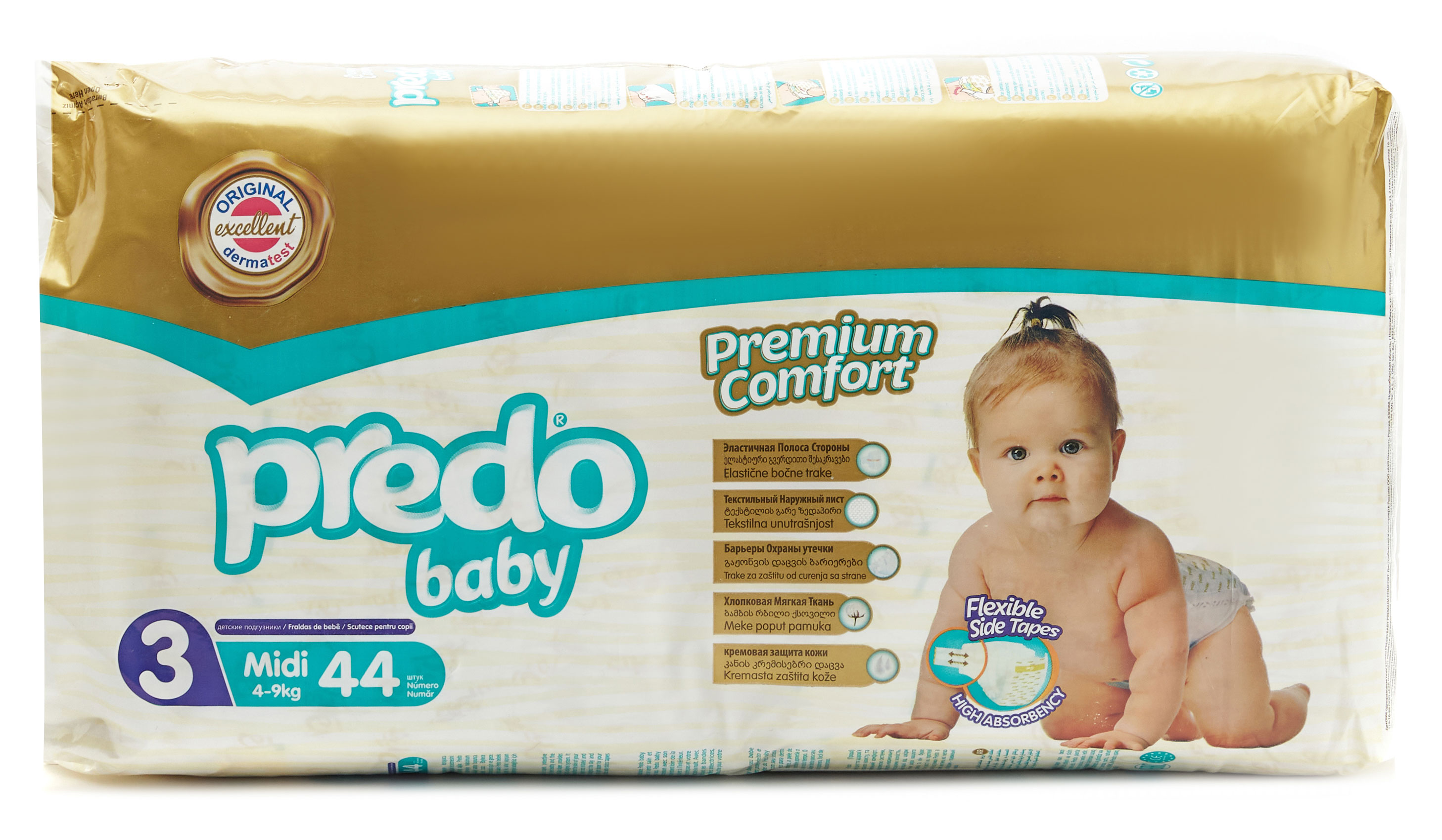 

Подгузники Predo Baby 3 (4-9 кг), 44 шт