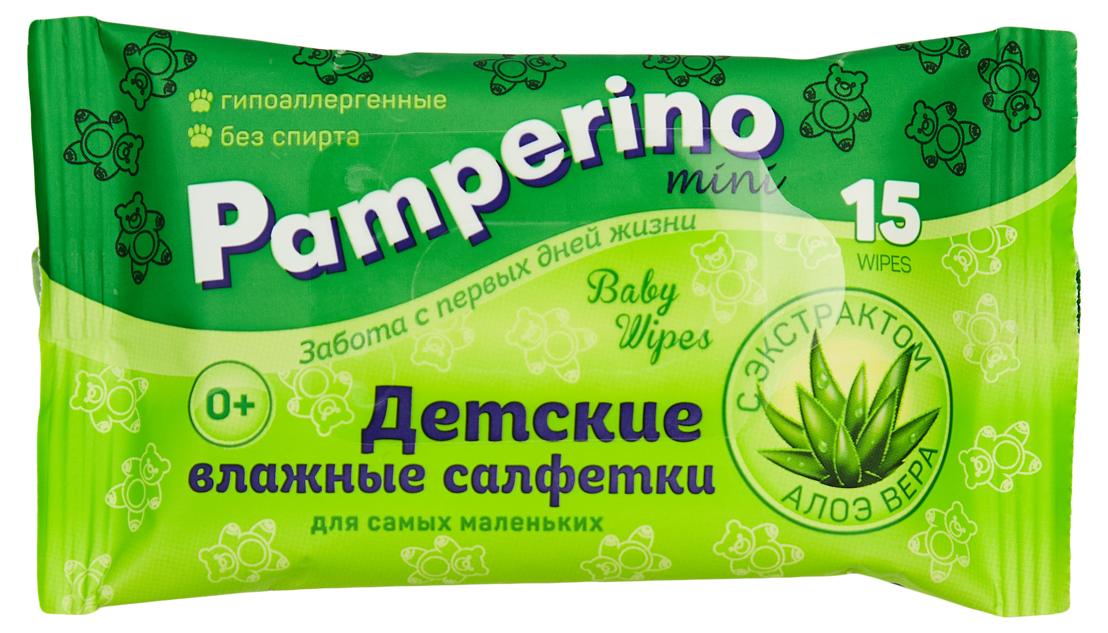 

Влажные салфетки детские Pamperino, 15 шт