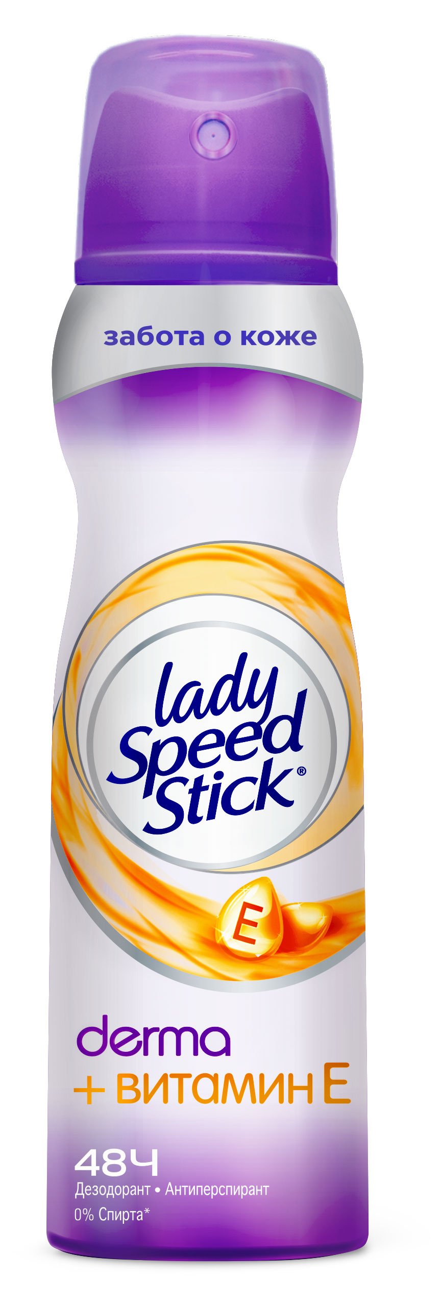 

Дезодорант-антиперспирант спрей женский Lady Speed Stick Derma Витамин Е, 150 мл