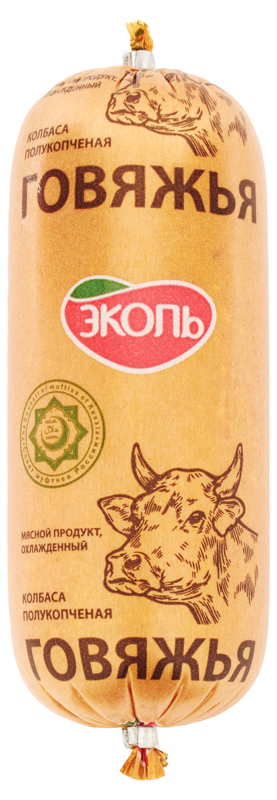 

Колбаса полукопченая ЭКОЛЬ Говяжья Халяль минибатон, 350 г