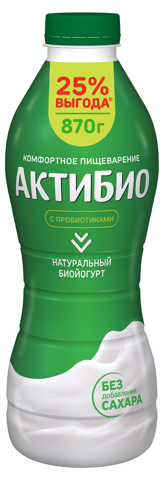 

Йогурт питьевой АктиБио натуральный 1,8% БЗМЖ 870 г
