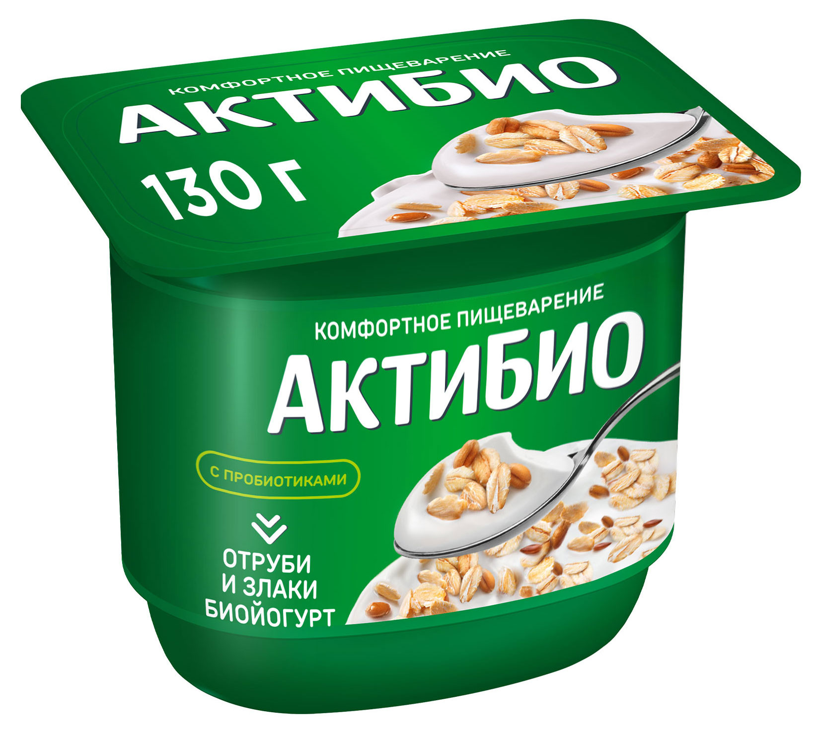 

Йогурт АктиБио с отрубями и злаками 2,9% БЗМЖ 130 г