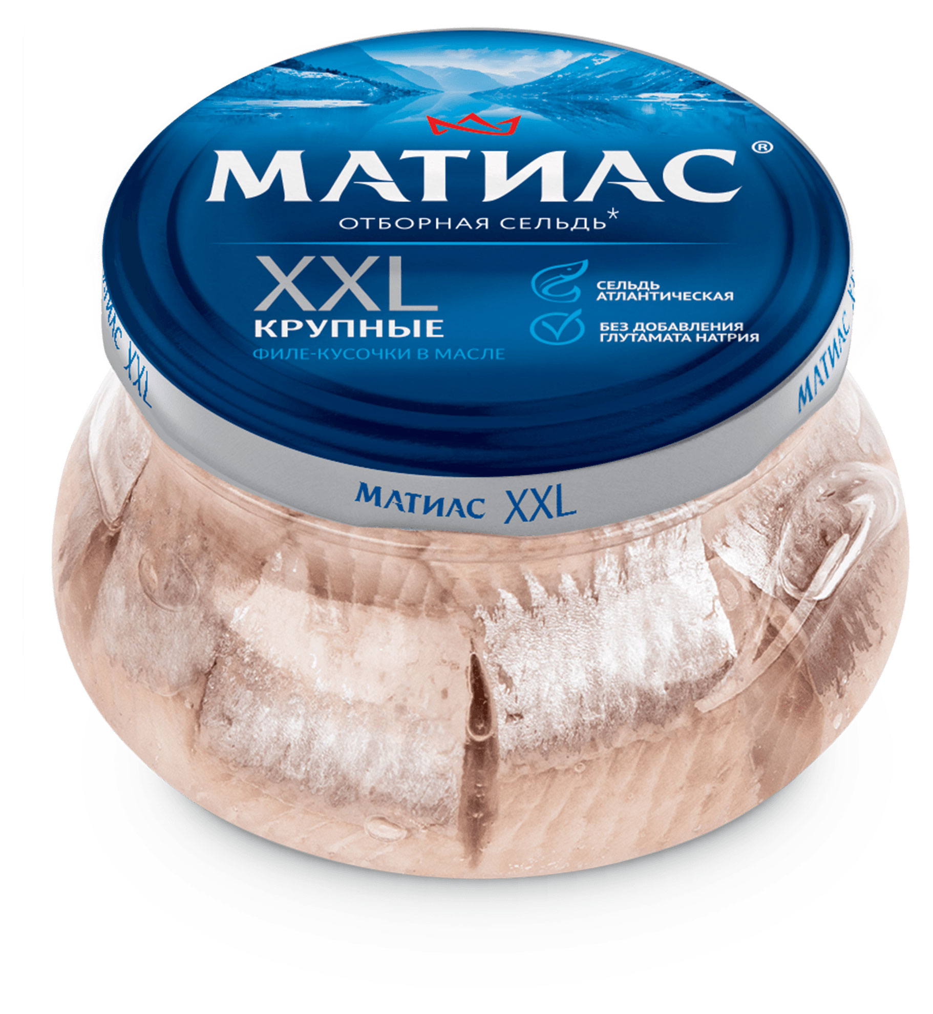 Изображение товара Сельдь «Матиас» в масле крупные филе-кусочки, 260 г