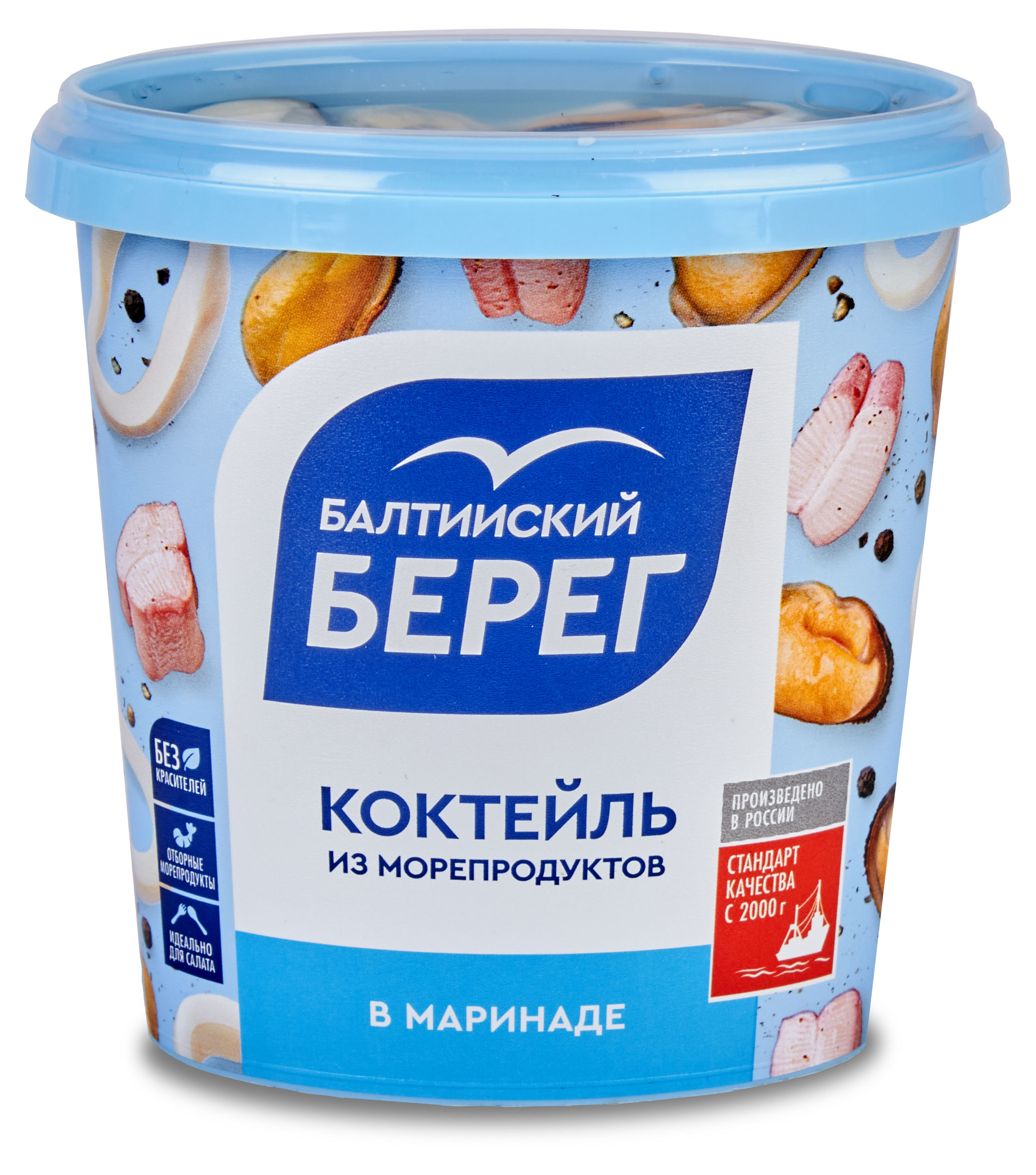 

Коктейль из морепродуктов Балтийский берег в маринаде, 390 г