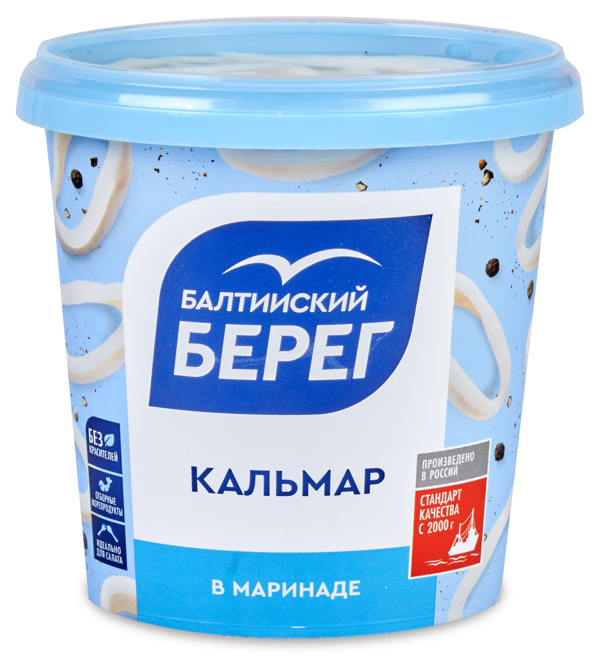 

Кальмар Балтийский Берег соломка в маринаде, 390 г