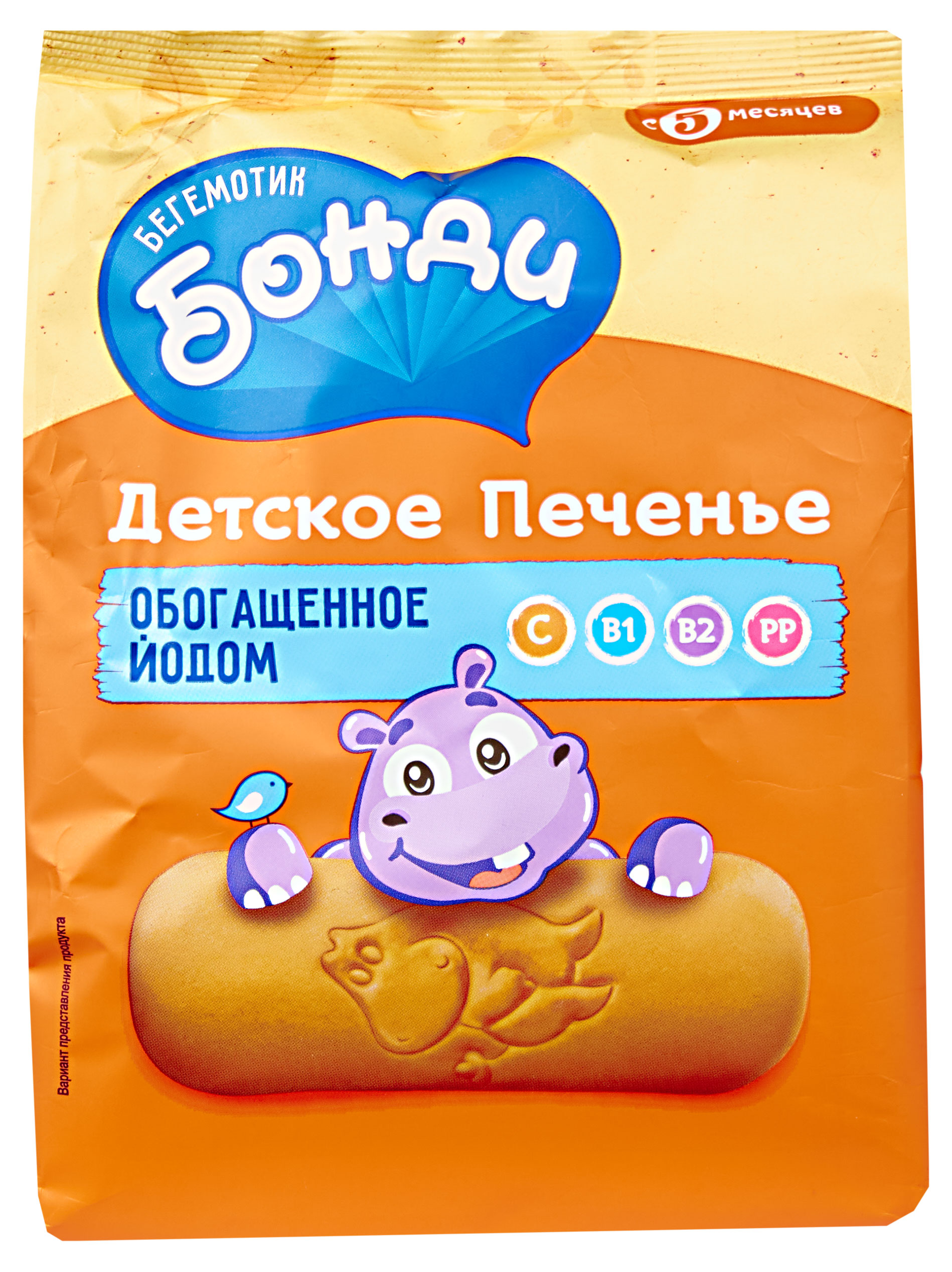 

Печенье детское Бегемотик Бонди с йодом с 5 мес., 180 г