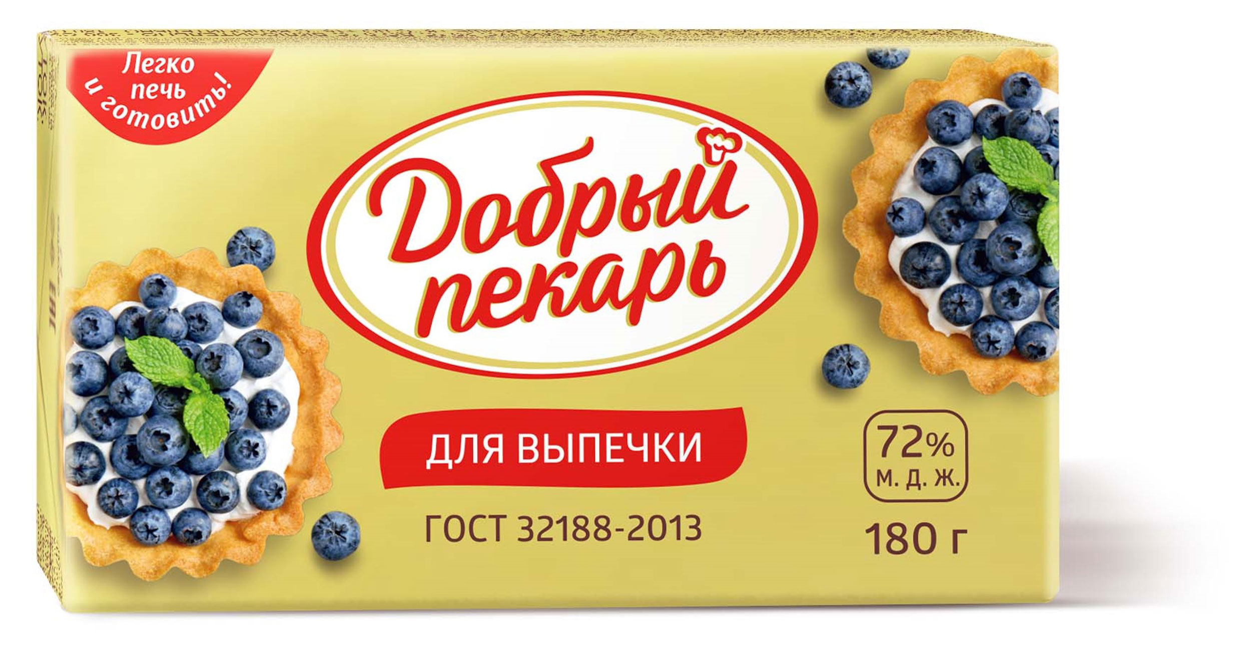

Маргарин Добрый пекарь для выпечки 72%, 180 г