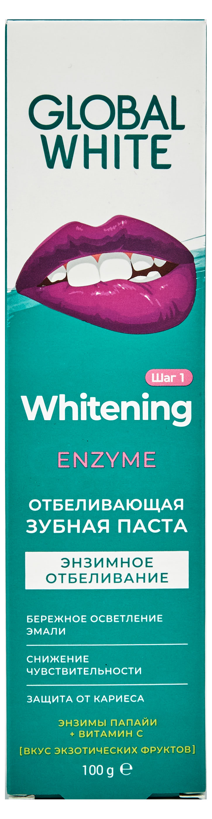 

Зубная паста Global White Enzyme Отбеливающая, 100 г