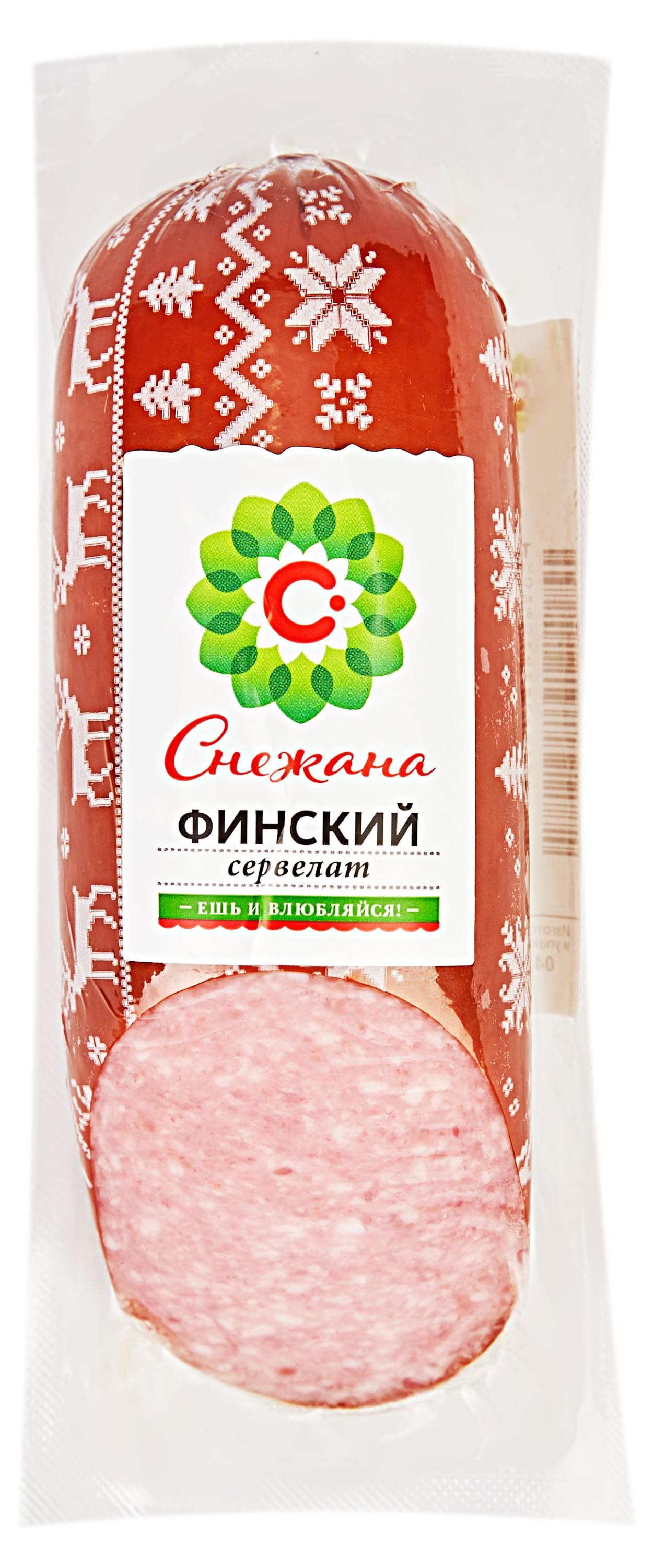 

Колбаса варено-копченый Снежана Сервелат Финский, 300 г