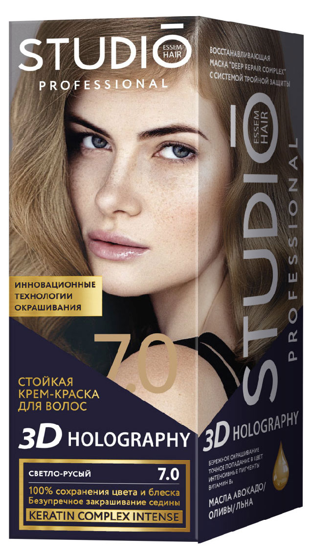 

Крем-краска для волос Studio Professional Стойкая 7.0 Светло-русый