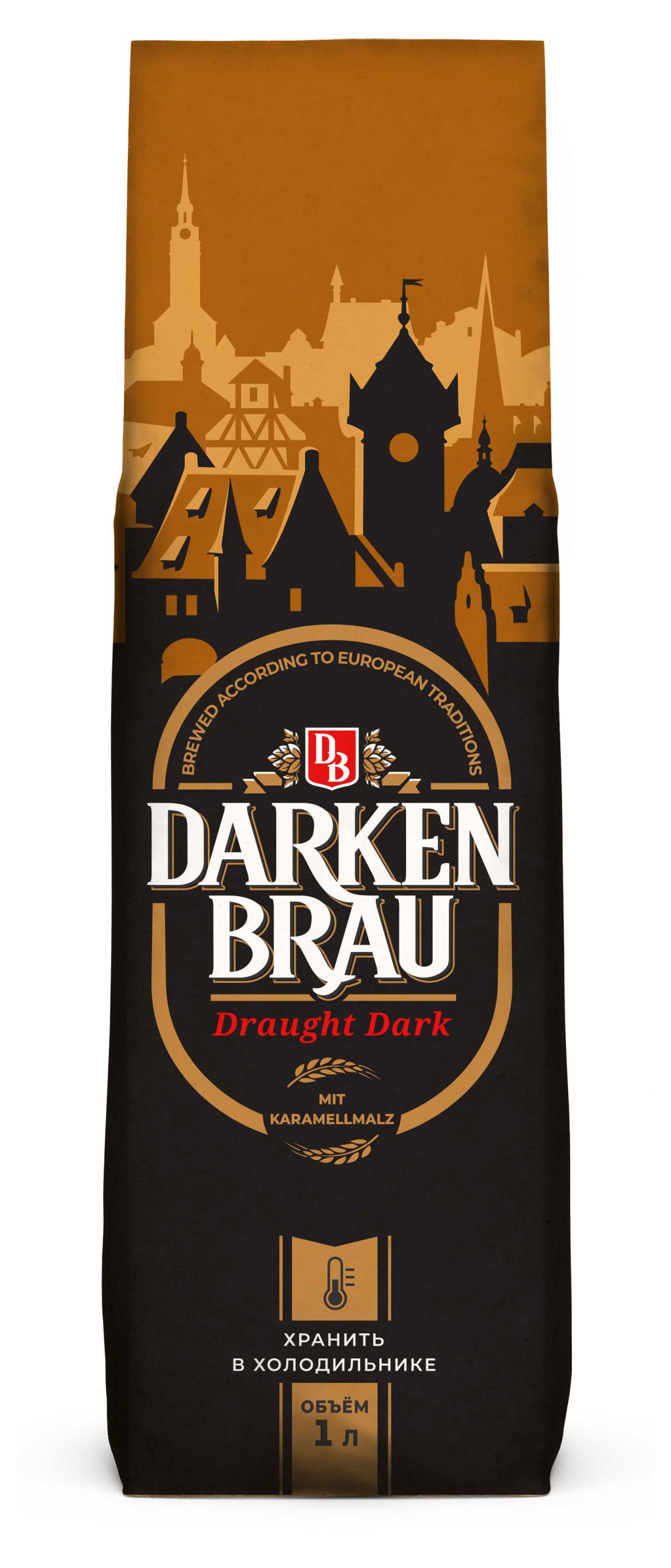 

Напиток пивной Darkenbrau разливной темный нефильтрованный 3,5%, 1 л