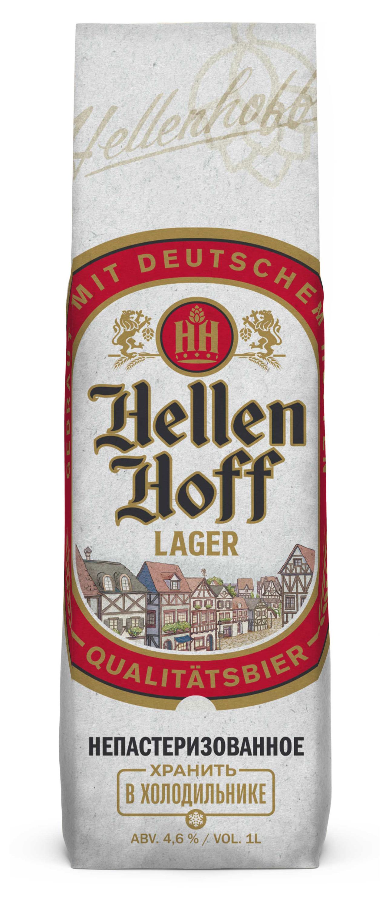 

Пиво светлое Hellenhoff разливное живое фильтрованное 4,6%, 1 л