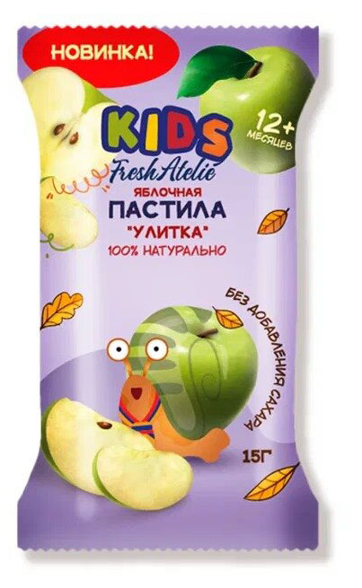 

Пастила для детей раннего возраста Fresh Atelie KIDS Яблочная Улитка, 15 г