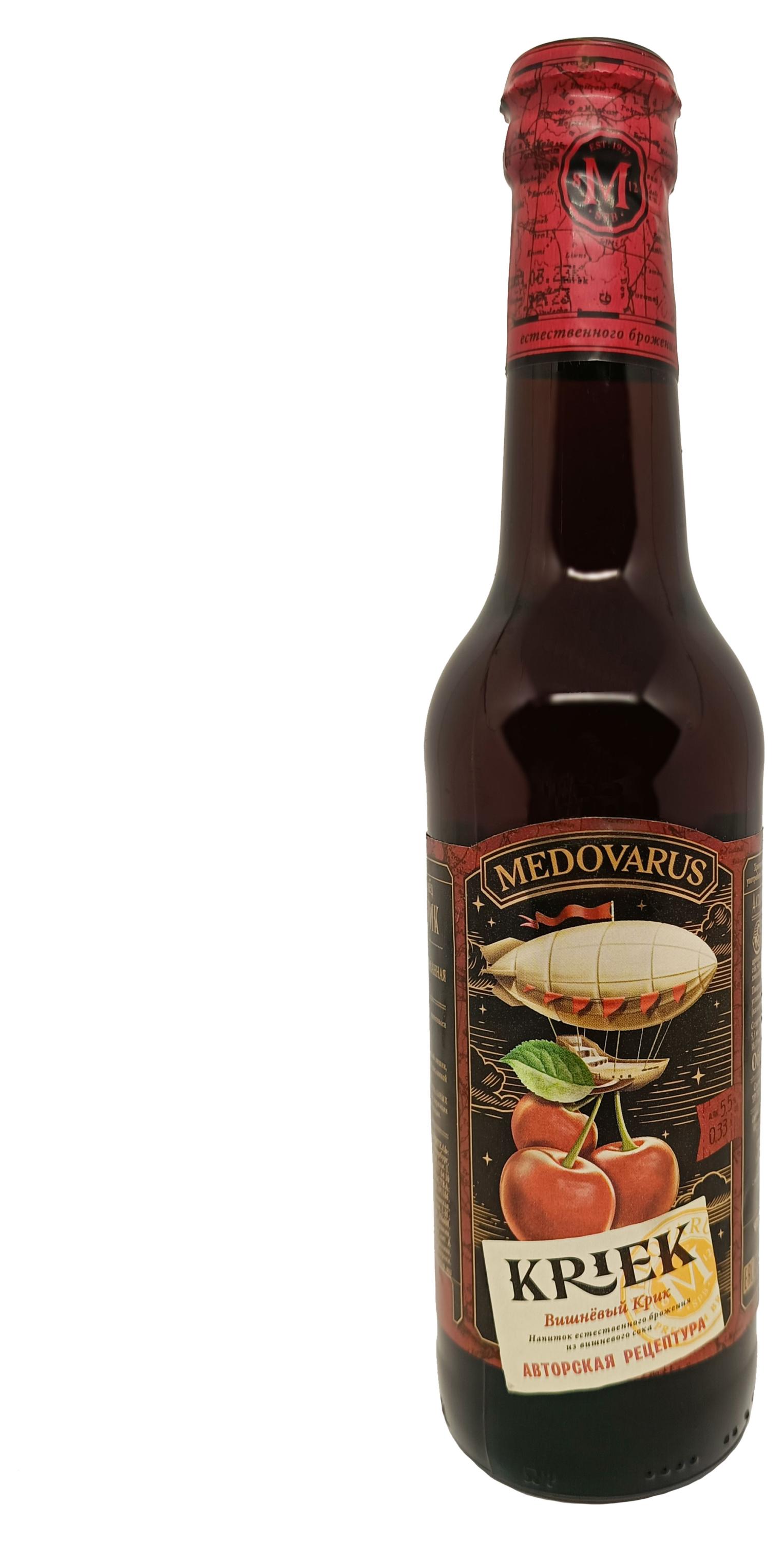 

Медовуха Medovarus Вишневый Крик 5,5%, 0,33 л