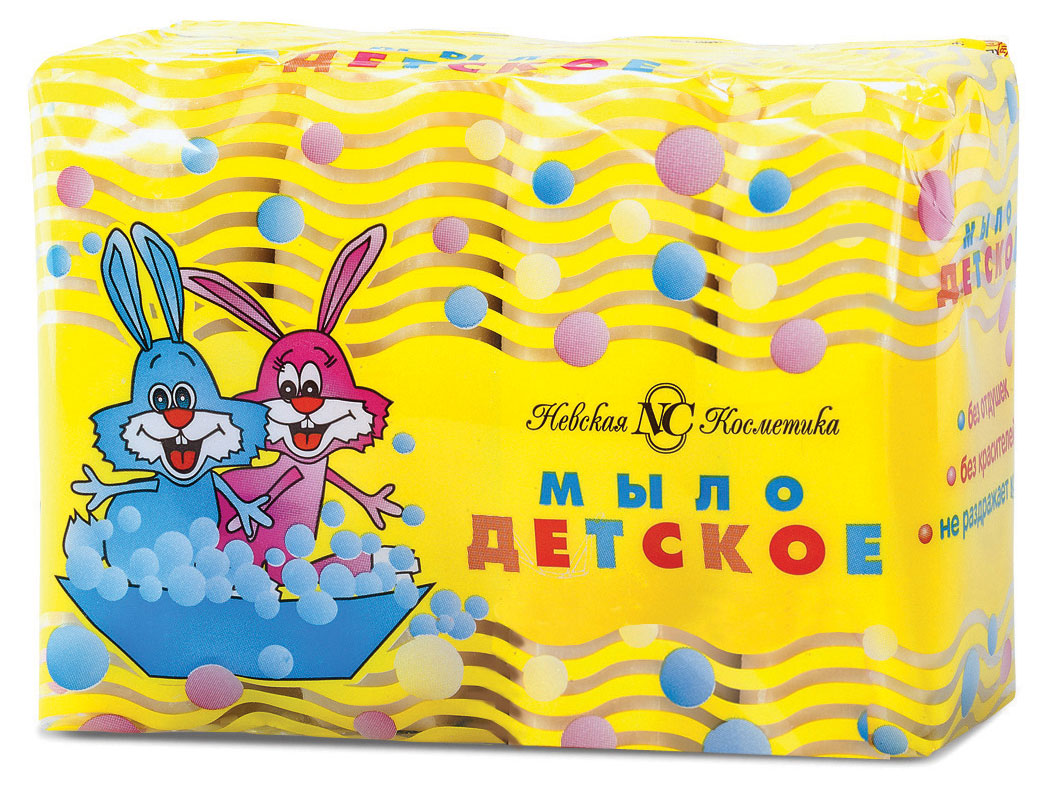

Мыло туалетное детское Невская косметика, 4x100 г