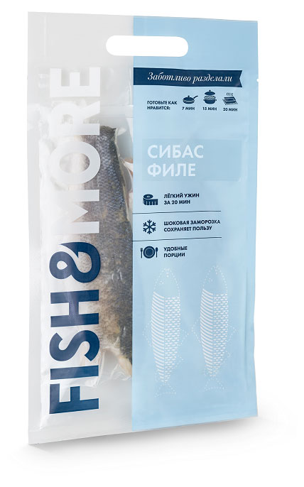 

Сибас замороженный Fish&More филе на коже, 240 г