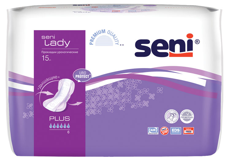 

Прокладки урологические Seni Lady Plus, 15 шт